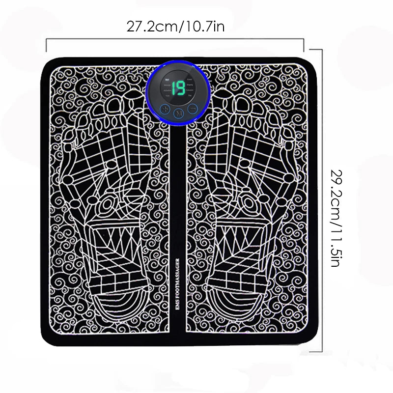 8-Mode Foot Massager Pad – 19 Levels of Relaxation & Pain Relief