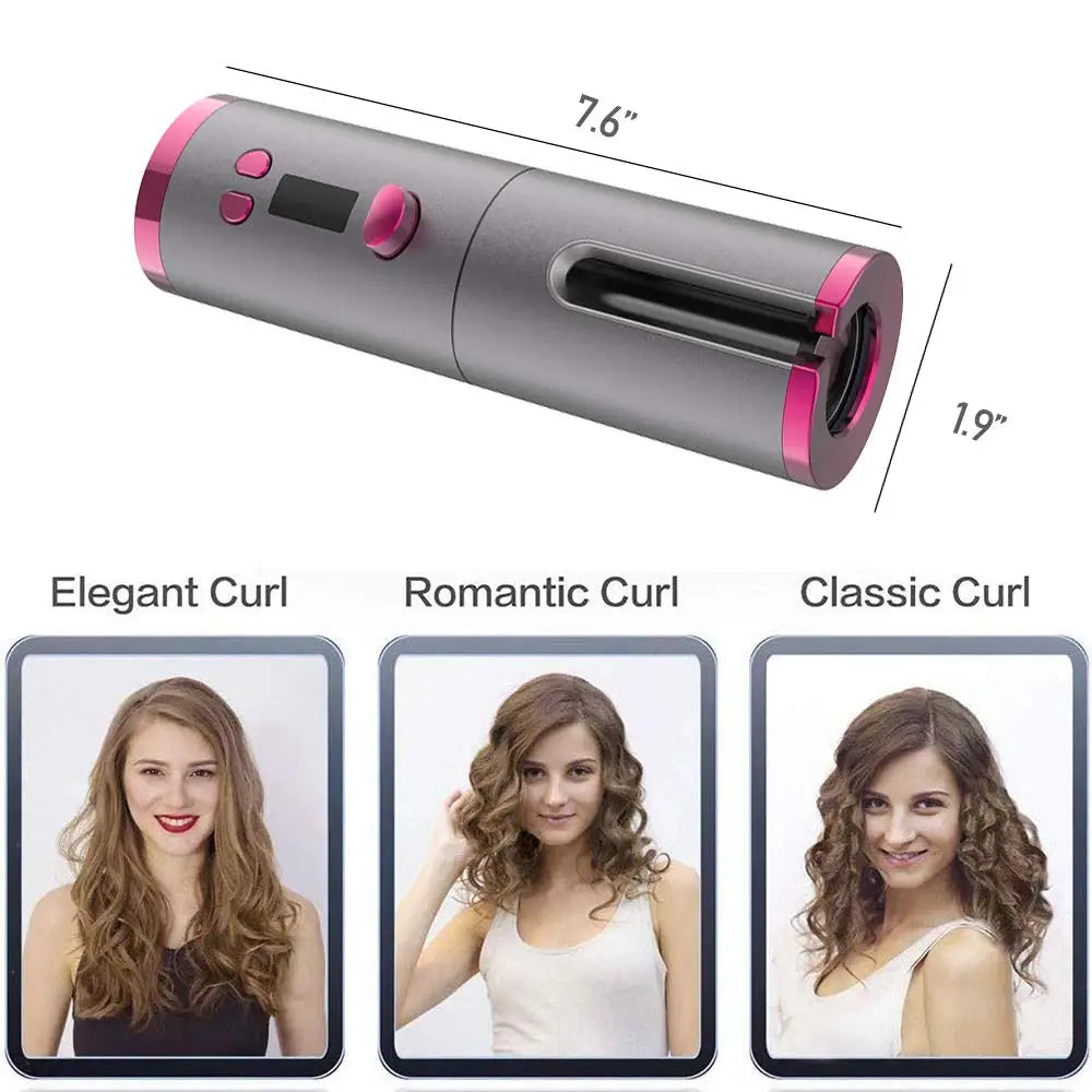 Cordless Automatic Hair Curler - QayyoomLux