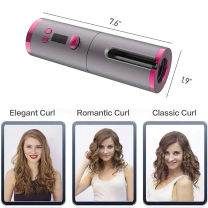 Cordless Automatic Hair Curler - QayyoomLux