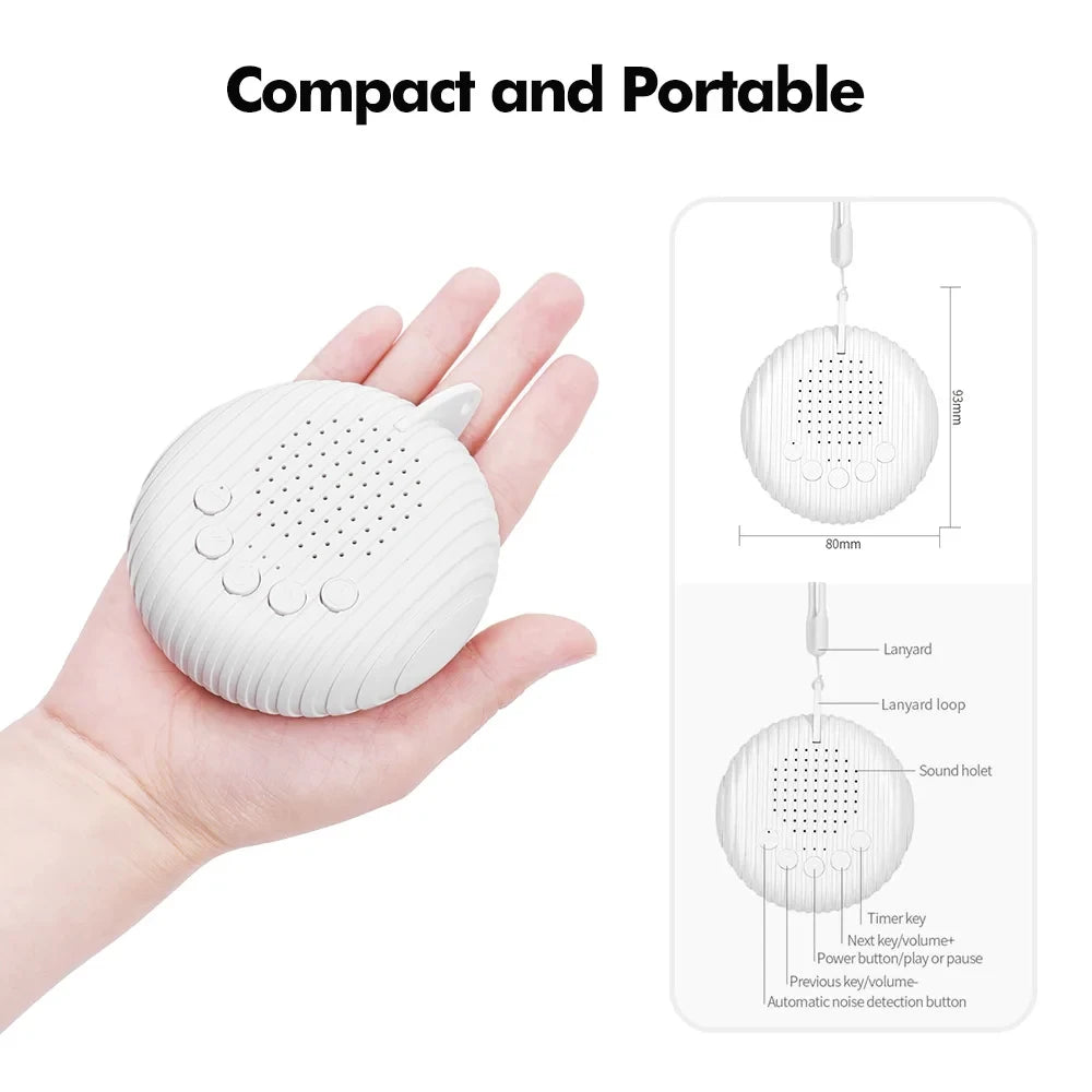 🌙 Portable White Noise Sound Machine – Better Sleep for Babies & Parents!