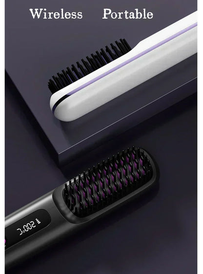 2 In 1 Hair Straightener & Curler Comb - QayyoomLux