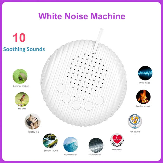 🌙 Portable White Noise Sound Machine – Better Sleep for Babies & Parents!