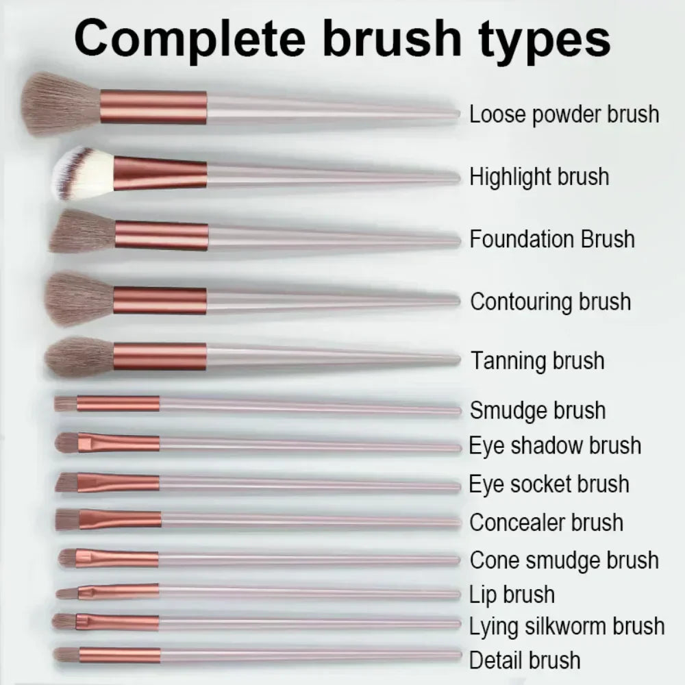 13Pcs Makeup Brush Set - QayyoomLux