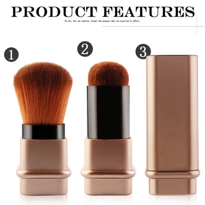 Square Retractable Blush Makeup Brush - QayyoomLux