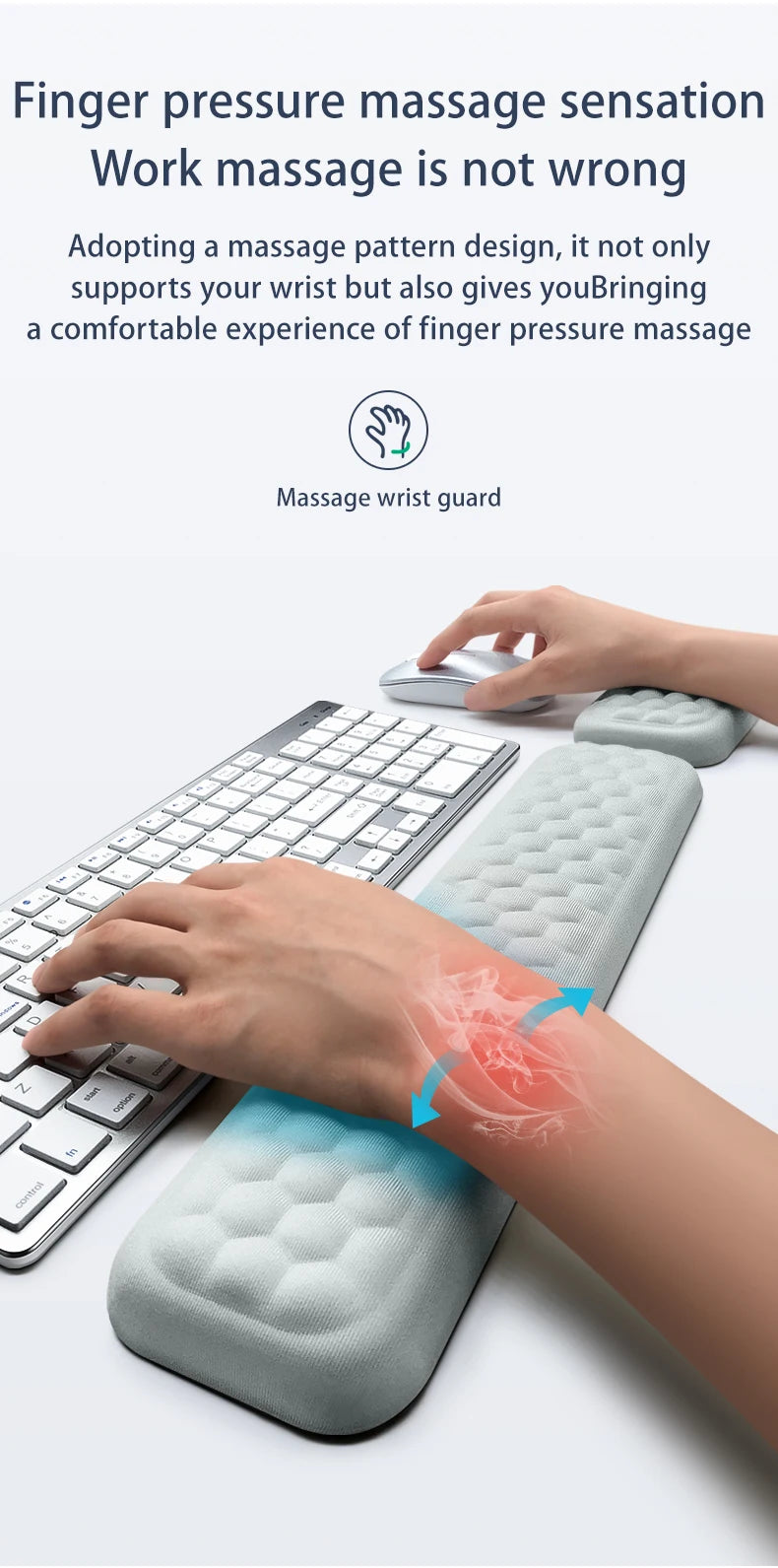 🖥️ Ergonomic Keyboard & Mouse Wrist Rest – Ultimate Comfort for Long Hours!