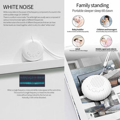 🌙 Portable White Noise Sound Machine – Better Sleep for Babies & Parents!