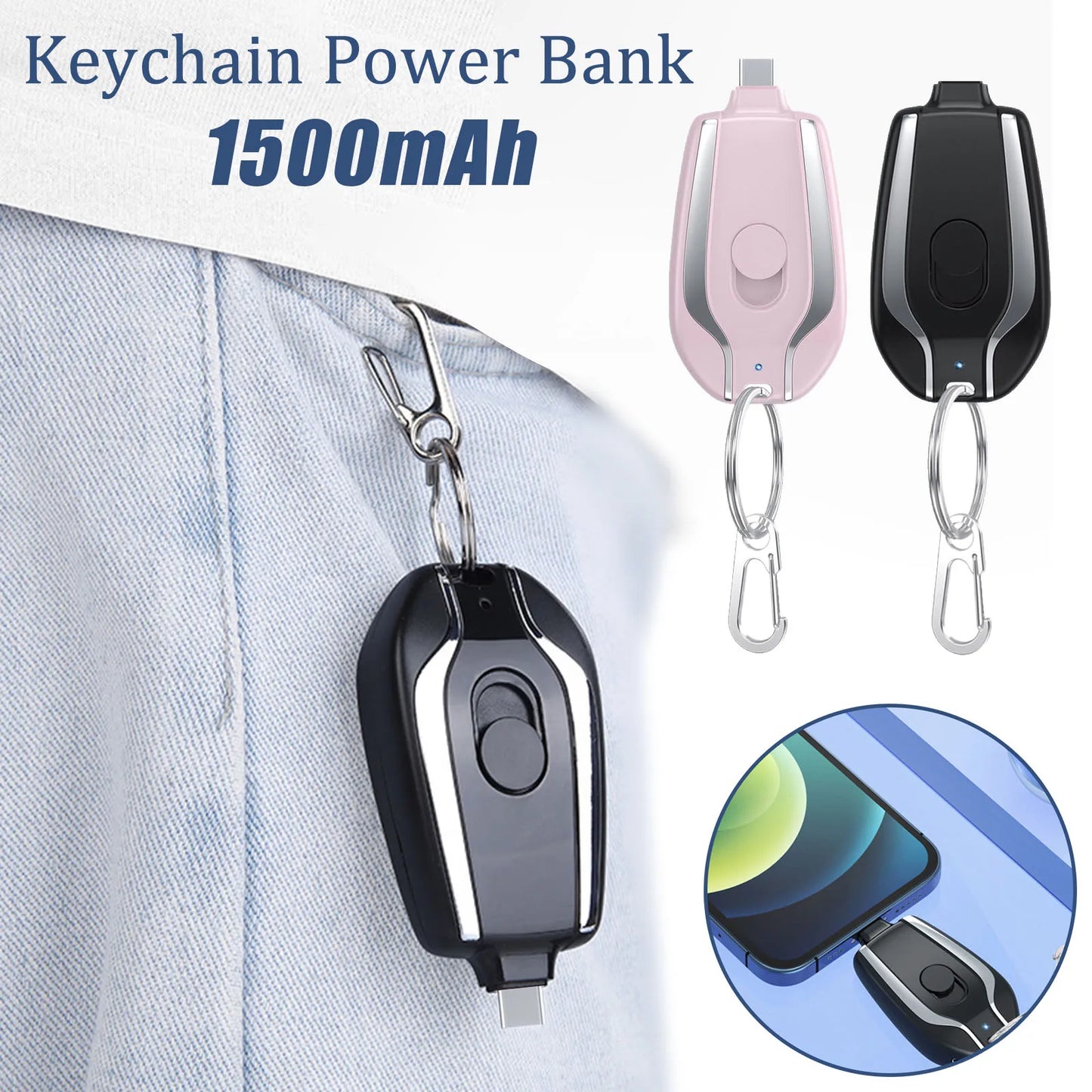 Mini Emergency Keychain Powerbank - QayyoomLux