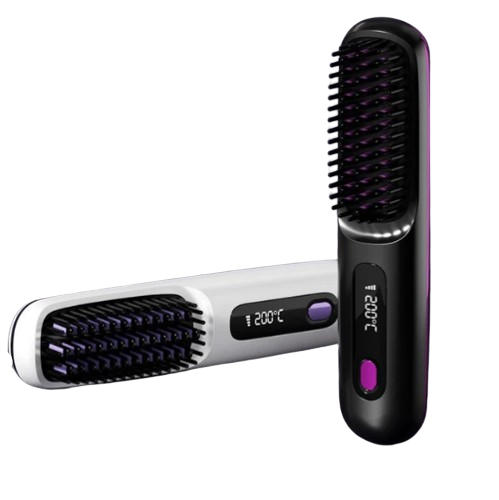 2 In 1 Hair Straightener & Curler Comb - QayyoomLux