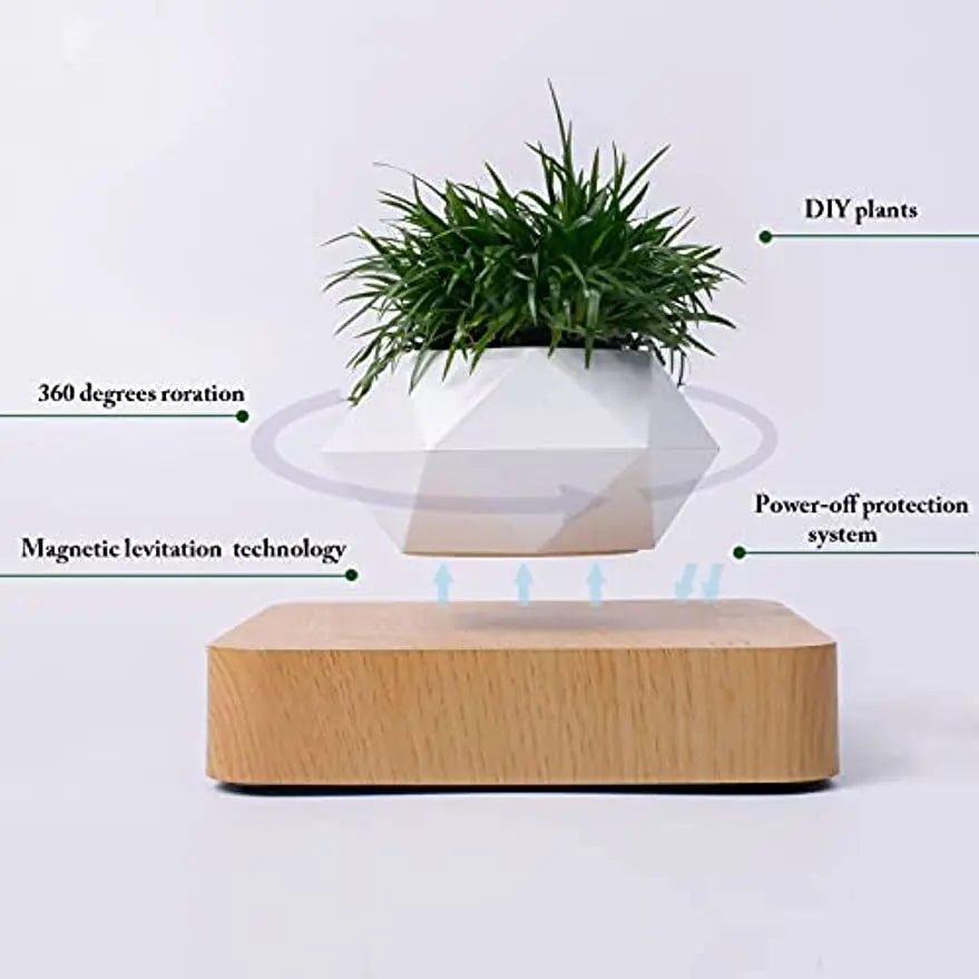 Floating Levitating Magnetic Plant Pot - QayyoomLux